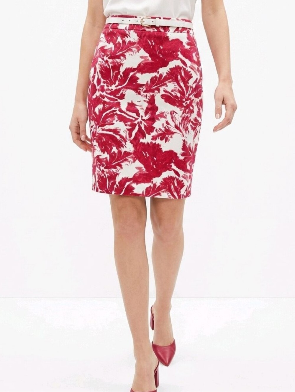 The Limited Women's Skirt with Raspberry Floral Print